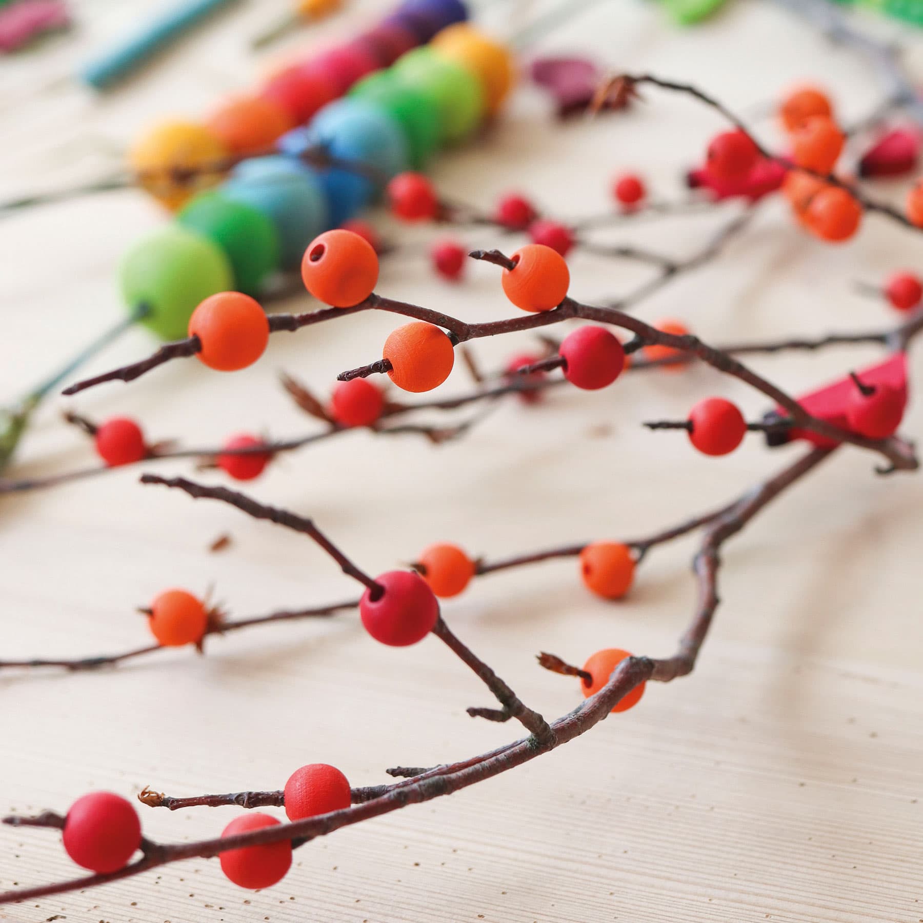 Holzperlen - eines der elementarsten Spielmaterialien